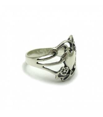  R001661 Genuine Sterling Silver Ring Hallmarked Solid 925 Heart Handmade