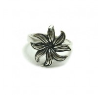 R001672 Genuine Sterling Silver Ring Hallmarked Solid 925 Flower Handcrafted