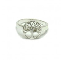 R001692 Genuine Sterling Silver Ring Stamped Solid 925 Tree Of Life Handcrafted