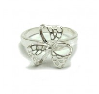 R001693 Stylish Sterling Silver Ring Stamped Solid 925 Ribbon Perfect Quality Empress