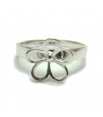 R001695 Genuine Sterling Silver Ring Stamped Solid 925 Flower Perfect Quality Handmade