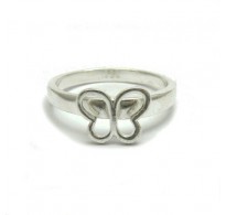 R001746 Stylish Plain Sterling Silver Ring Solid 925 Butterfly Perfect Quality Handmade