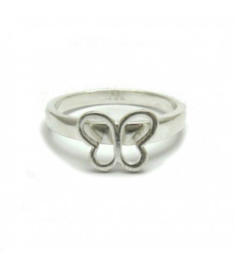 R001746 Stylish Plain Sterling Silver Ring Solid 925 Butterfly Perfect Quality Handmade