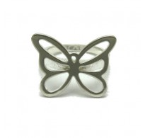 R001749 Stylish Sterling Silver Ring Stamped Solid 925 Butterfly Handmade