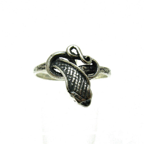 Long sterling silver ring Snake solid 925 R001643 Empress