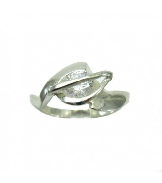 R000014 Genuine Sterling Silver Ring Stamped Solid 925 Rolling Cubic Zirconia Handmade