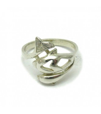 R000039 Plain Sterling Silver Ring Stamped Genuine Solid 925 Dolphin Handmade Empress