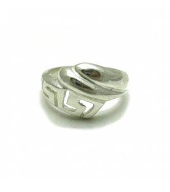 R000055 Plain Sterling Silver Ring Hallmarked Solid 925 Meander Perfect Quality Empress