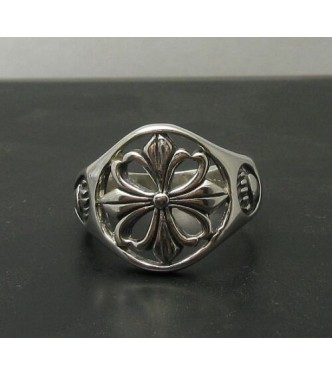 R000090 Sterling Silver Ring Cross Claw Biker Stamped Solid 925 Nickel Free Empress