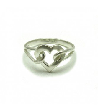 R000094 Genuine Sterling Silver Ring Heart Hallmarked Solid Hallmarked 925 Handmade