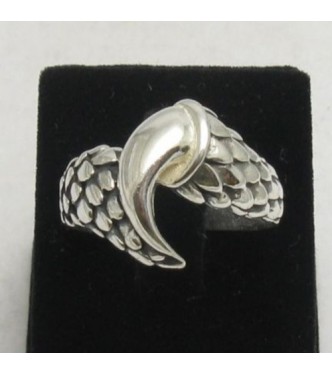 R000236 Sterling Silver Biker Ring Hallmarked Solid 925 Dragon Claw Handmade Empress