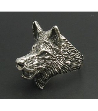 R000329 Sterling Silver Ring Wolf Head Genuine Stamped Solid 925 Nickel Free Empress